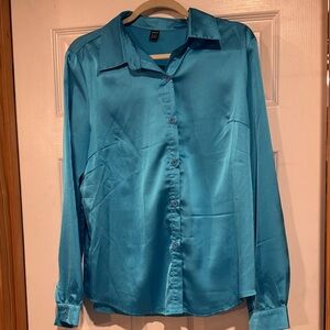 Sleek Blue Button-Up Shirt